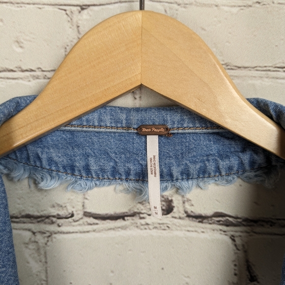 Free People Margot Blue Denim Jumpsuit - Picture 5 of 12